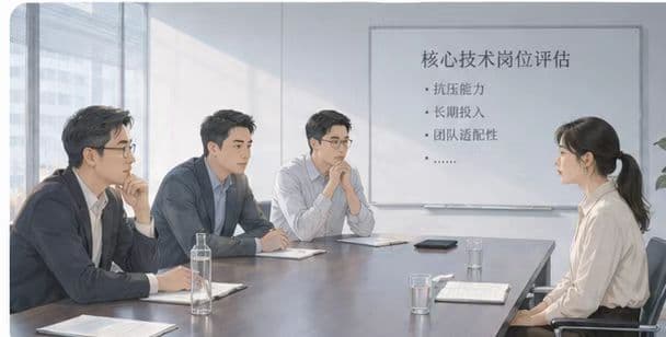 女生不适合核心技术岗位情境插画